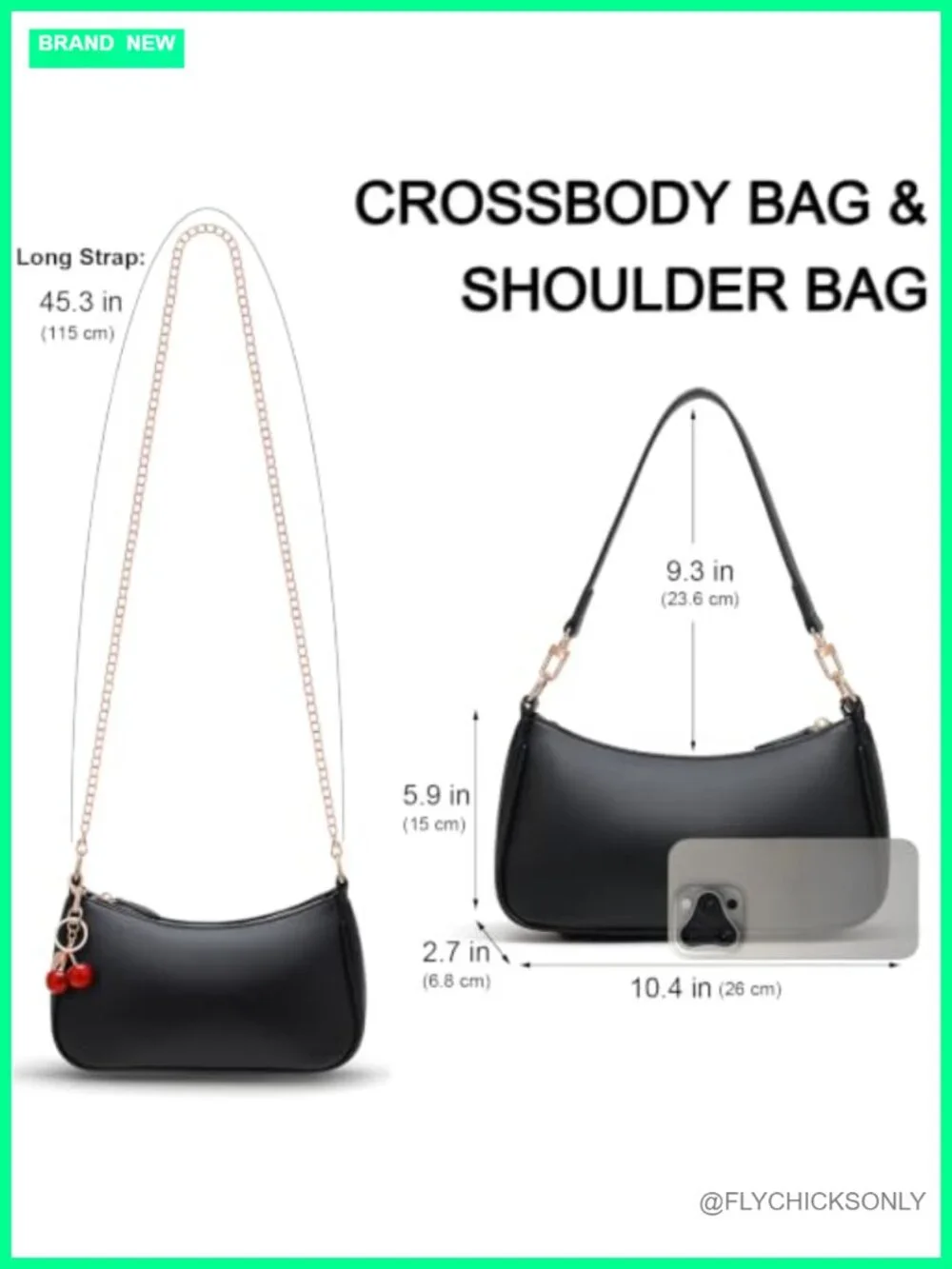 Hobo Crossbody Purse with Removable Straps, PU Leather